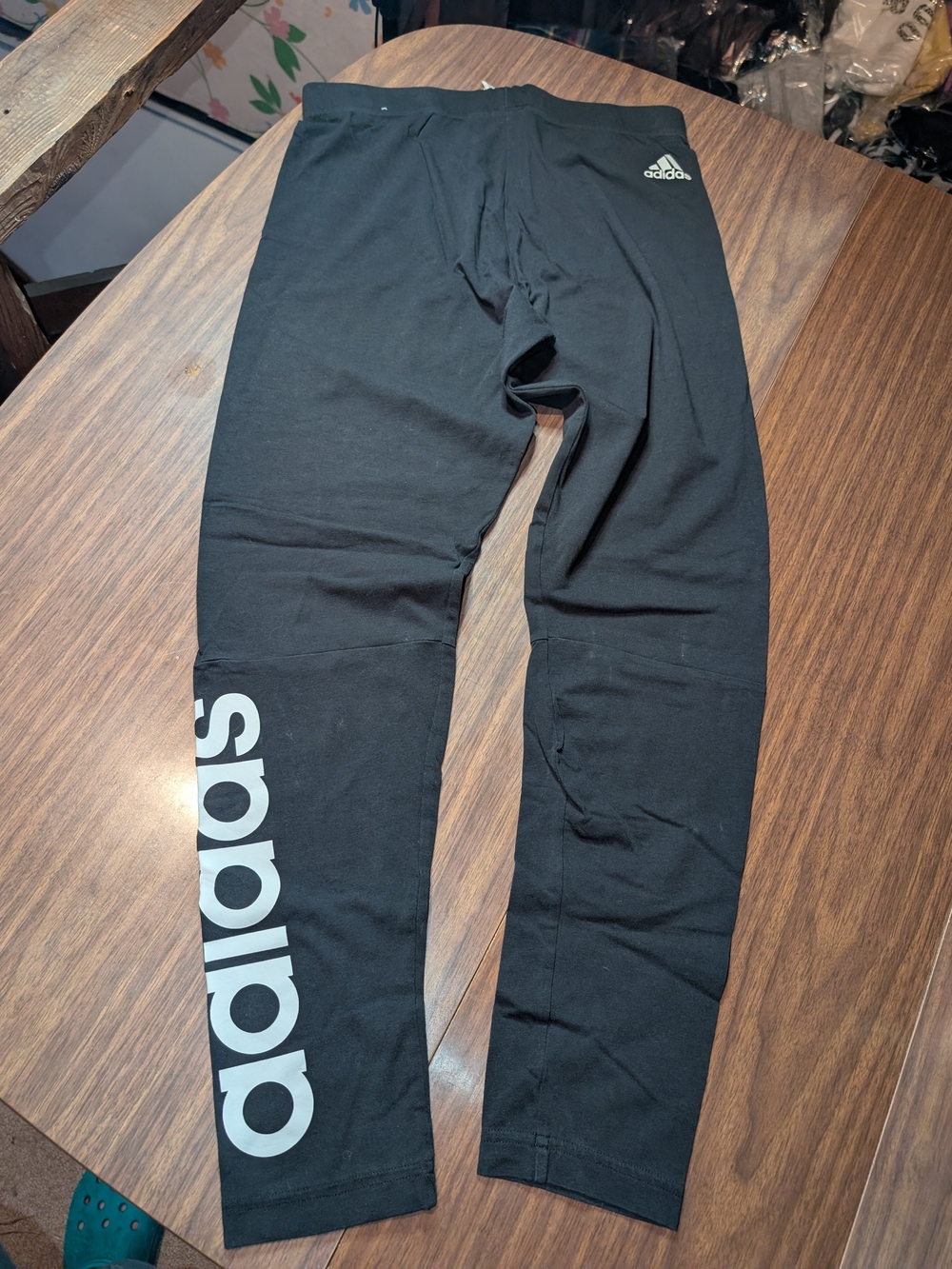 adidas Black Jogger Sweatpants with White Side Logo - Picture 5 of 7